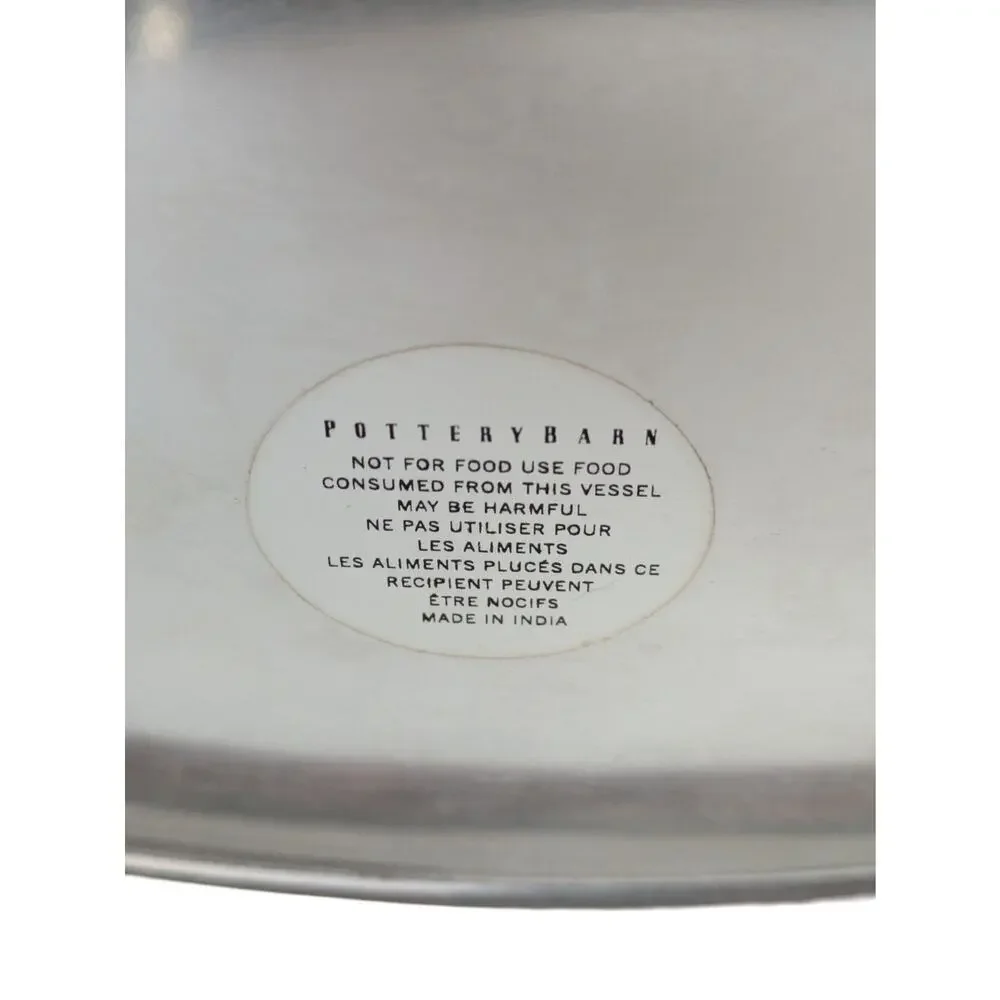 Pottery Barn Silverplate Large Stag Ice Bucket Deer Antler Party Wine Champagne